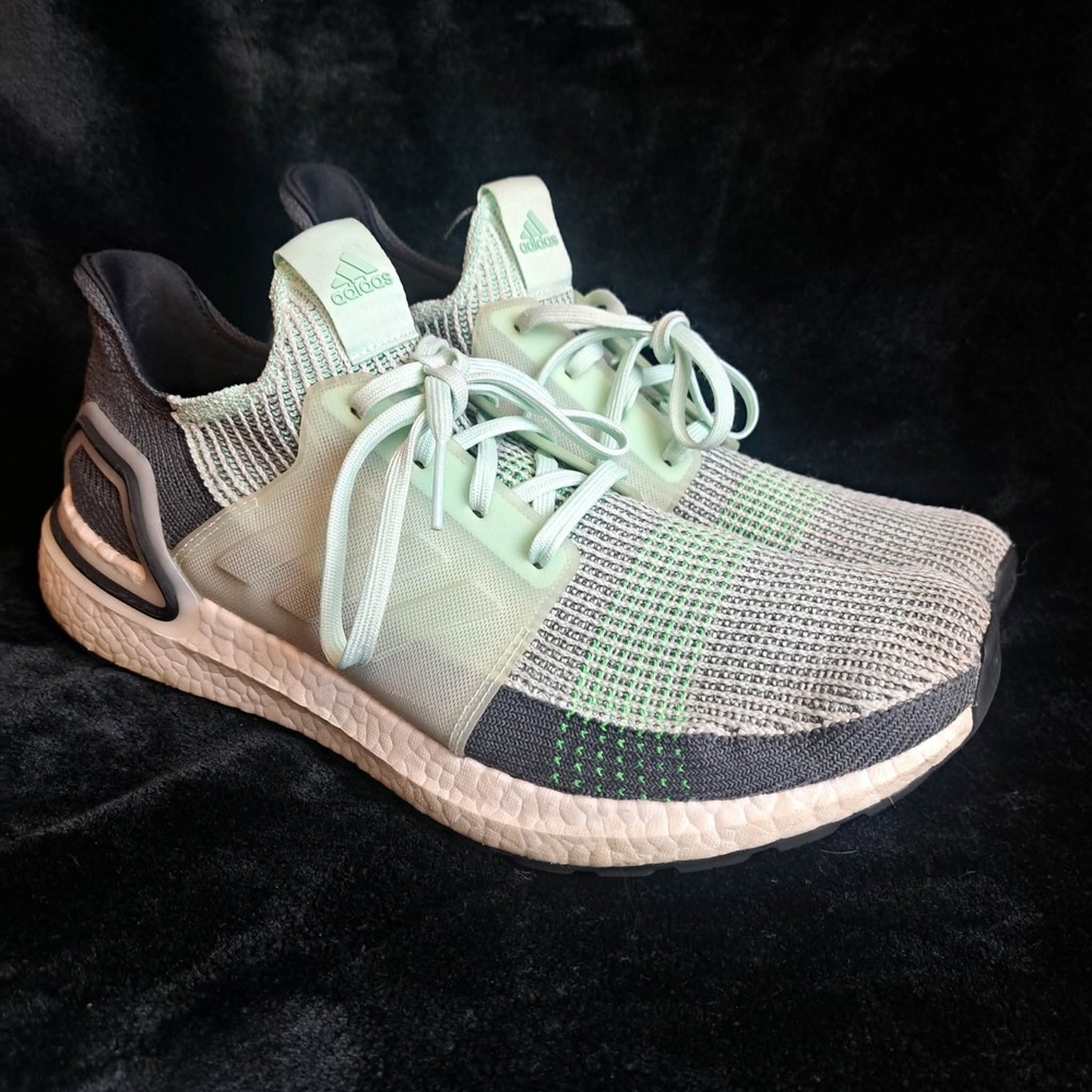 Adidas UltraBoost 19 Ice Mint Gray Mens Size 13 US Running Shoes Sneakers F35244